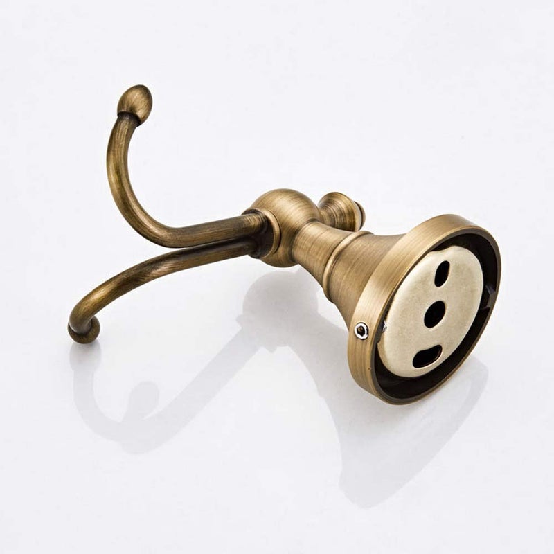 LightInTheBox Vintage Antique Brass Hooks Wall, Novelty Design Brass Finish Elegant Wall-Mounted Robe Hook for Bathroom Kitchen Bedroom Accessories Decor Double Hooks Christmas Stocking Holders - Image 3